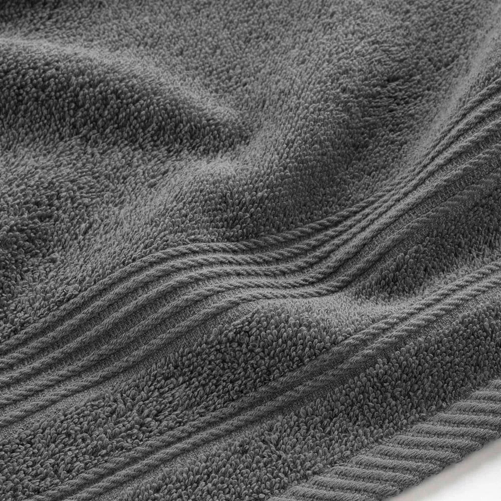 Prosop gri închis din bumbac din frotir 30x50 cm Tendresse – douceur d'intérieur