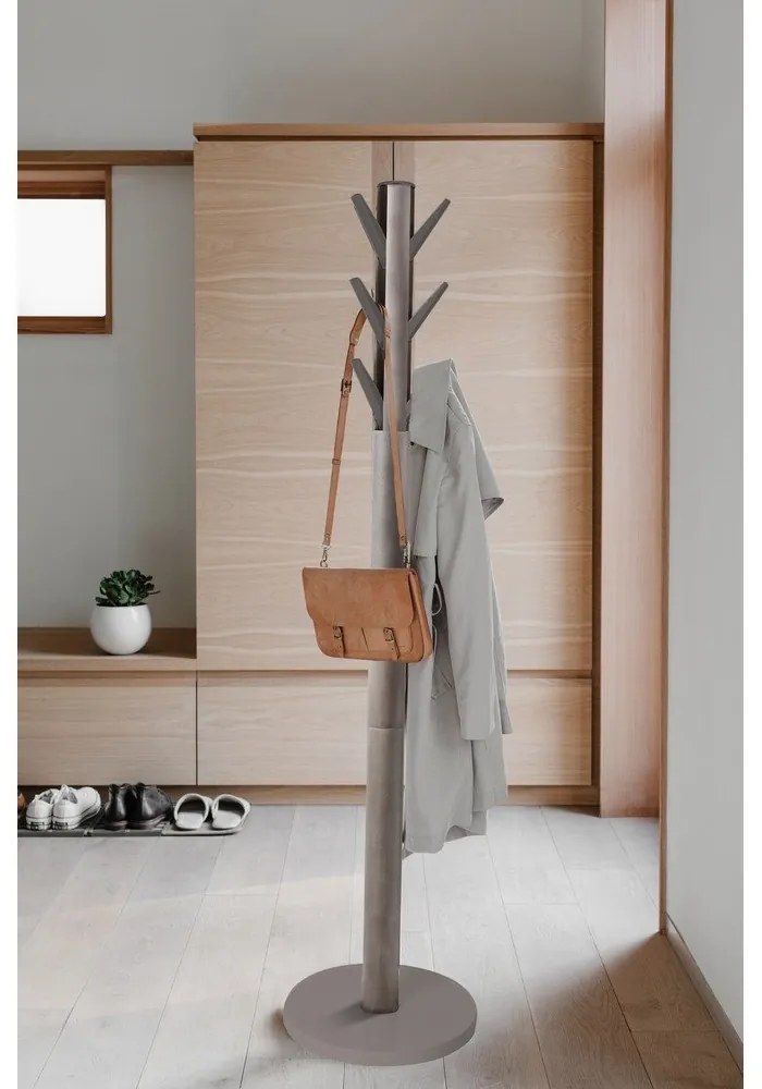 Cuier gri din lemn de arbore de cauciuc Flapper – Umbra