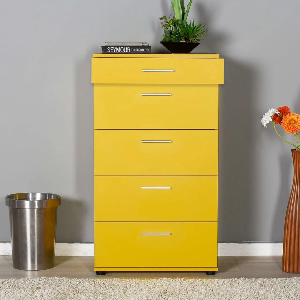 Dulap, Hanah Home, Trendline, 68x108x44 cm, Galben