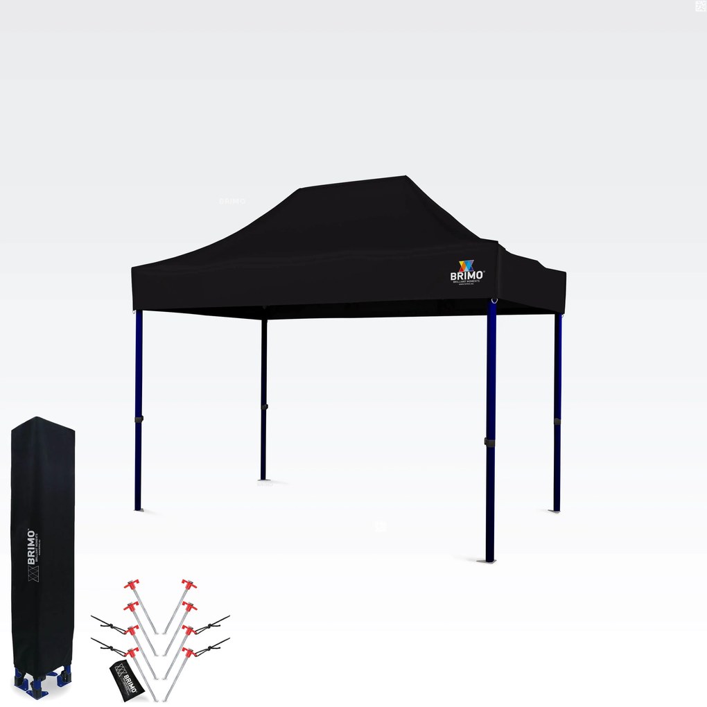 Stand de vânzare 2x3m | Cort pliabil rapid BRIMO - fara 3 pereti - Negru