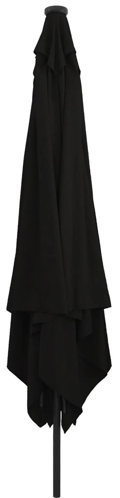vidaXL Parasol de Grădină Negru 295 x 295 x 245 cm Poliester și oțel