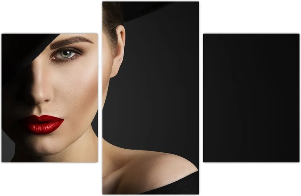 Tablou - Portretul femeii cu pălărie (90x60 cm)