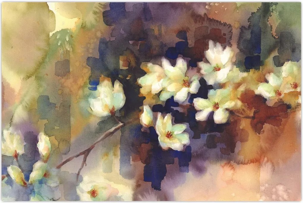 Tablou - Magnolii albe, pictură (90x60 cm)