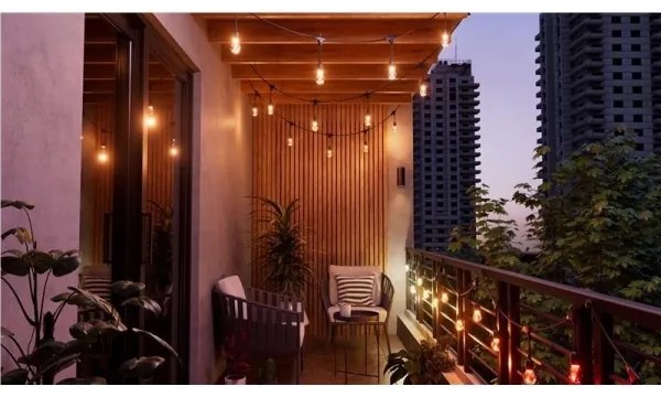 Nanoleaf NF084E00-20SLO - Extensie ghirlandă LED RGBWIC, 20 LED, 15 m, Wi-Fi, IP65