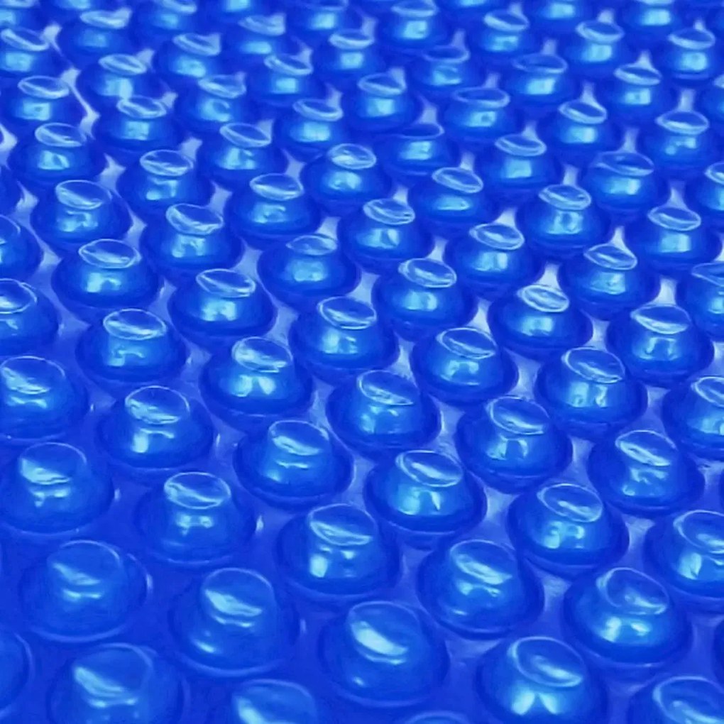 vidaXL Folie solară plutitoare piscină, rotundă, pe, 250 cm, albastru