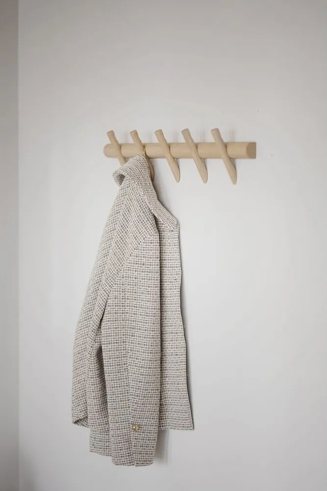 Cuier de perete în culoare naturală din lemn masiv de stejar Hillmond – Rowico