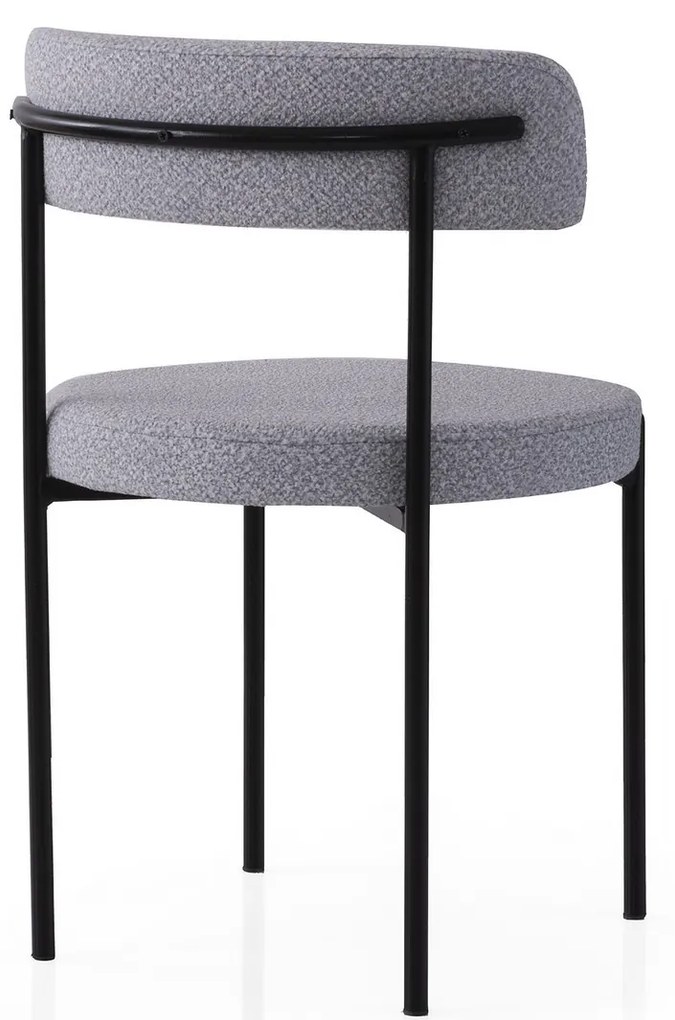 Set 2 buc. scaune bucătărie Gindera (Negru + gri închis). 1127583
