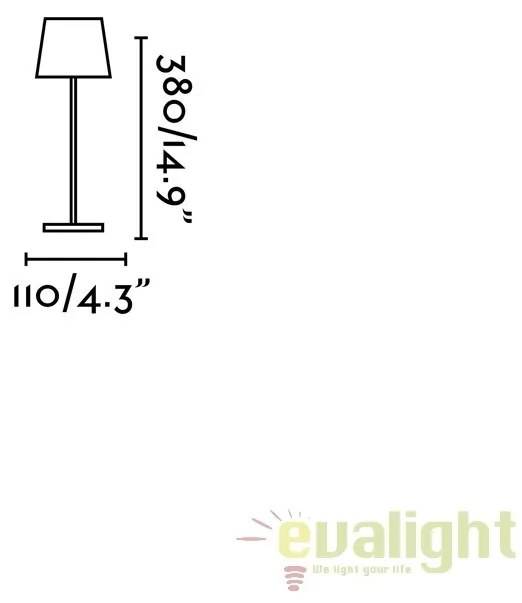Lampa LED portabila iluminat exterior stil clasic TOC alba 70775