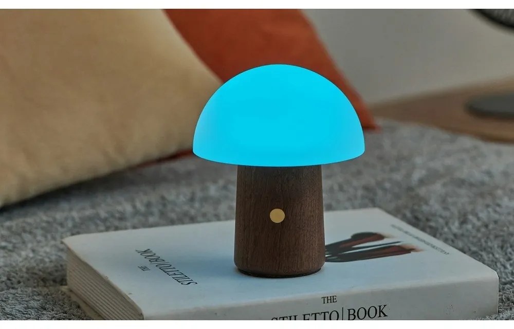 Veioză albă/în culoare naturală închisă LED (înălțime 12,5 cm) Alice Mushroom – Gingko