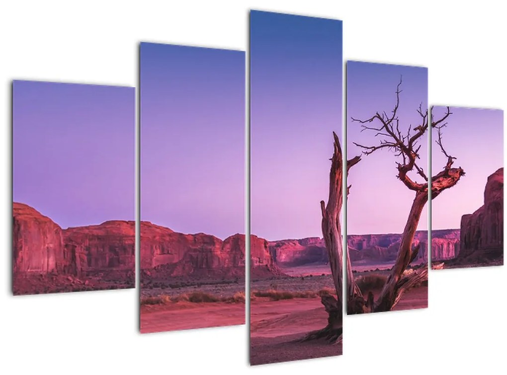 Tablou u copaci lângă pietrile roșii (150x105 cm)