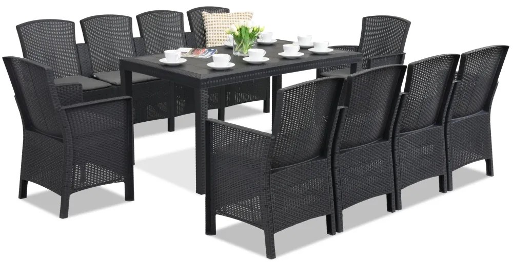 Mobilier de terasă Lido Apetito Max 10 antracit Bica