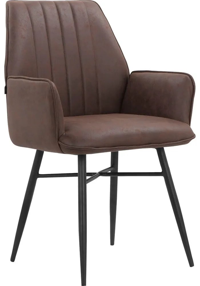 Set de scaune de sufragerie maro 2 buc. tapițat Anzo – Støraa