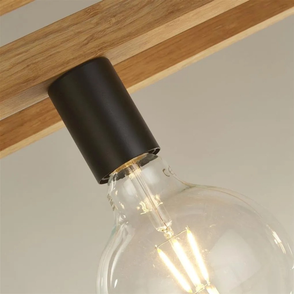 Lustra din lemn design rustic industrial Square 4L