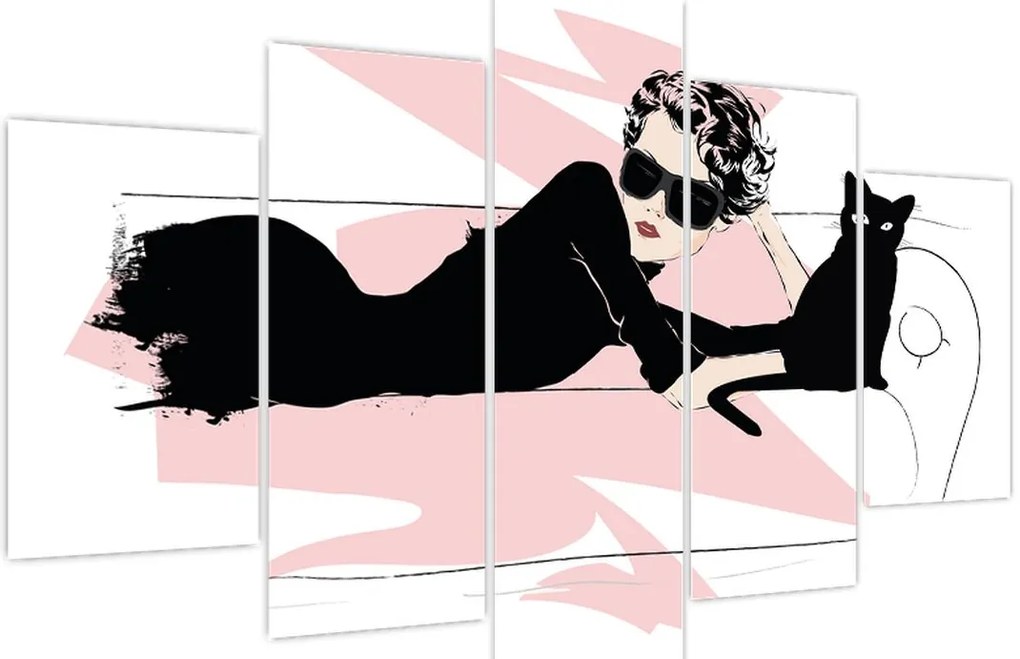 Tablou - Doamnă de modă (150x105 cm)
