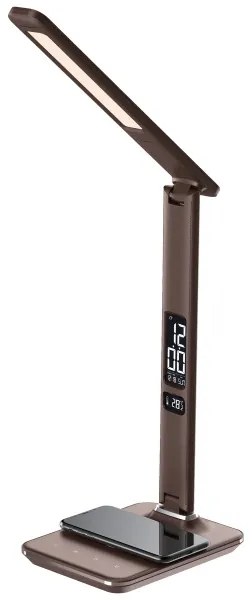 Brilagi-LED Lampă reglabilă cu încărcare wireless REGINA LED/8,5W/230V maro