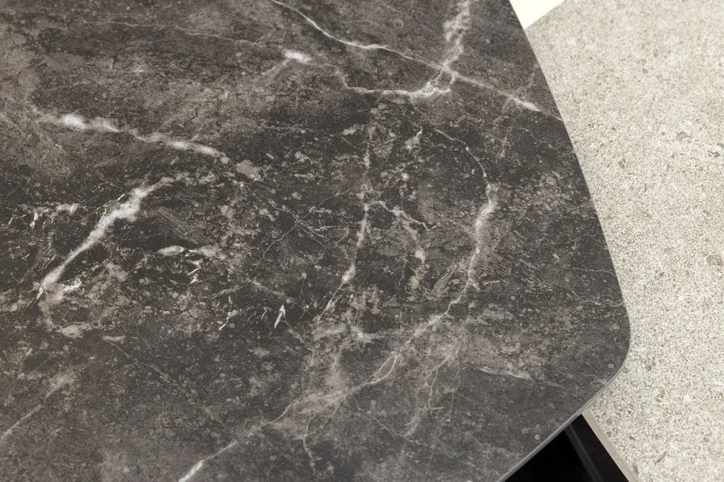 Masuta de cafea moderna cu doua blaturi rotative din ceramica Movement 80-130cm