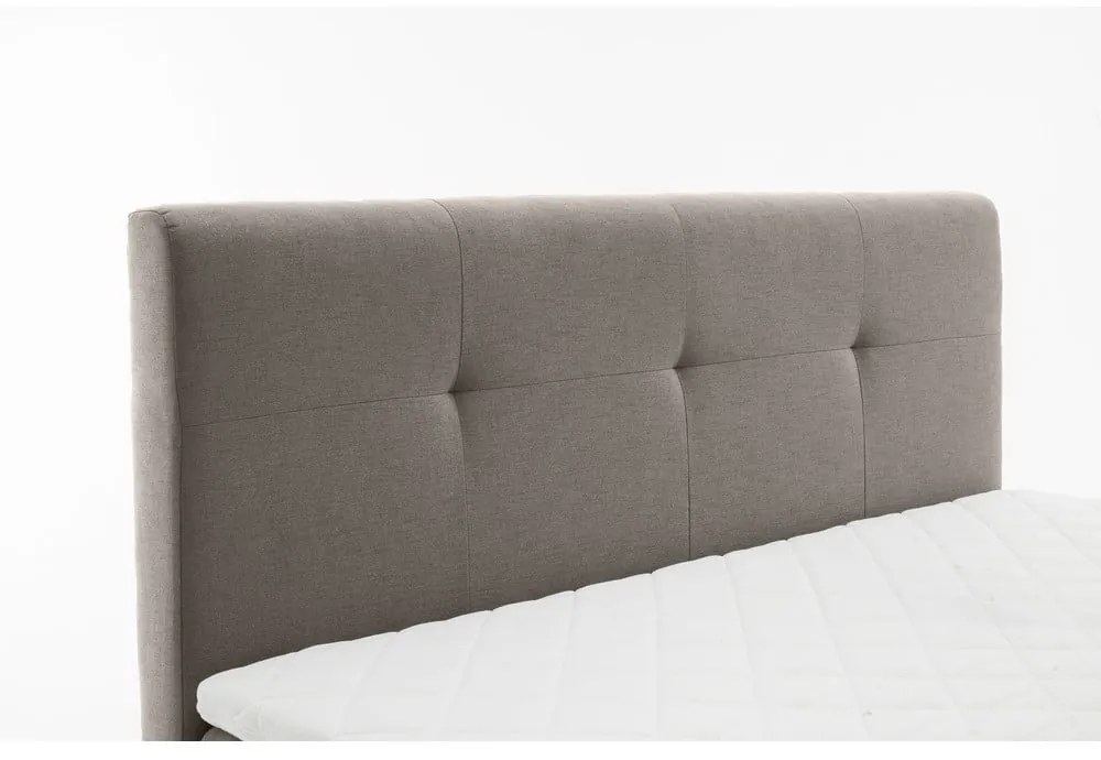 Pat boxspring gri deschis 160x200 cm Stockholm – Meise Möbel