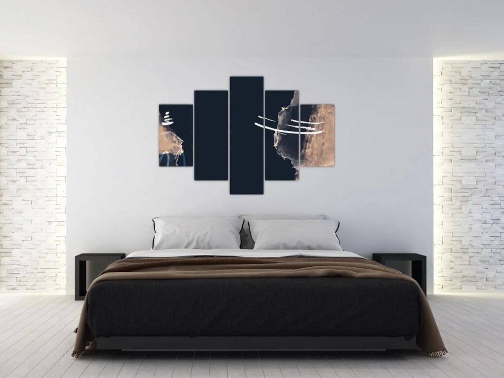 Tablou - Abstracție albastru închis (150x105 cm)
