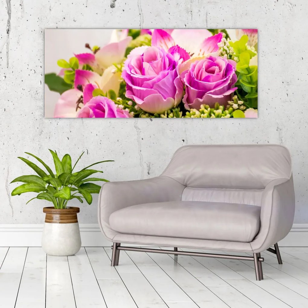Tablou cu trandafiri (120x50 cm)