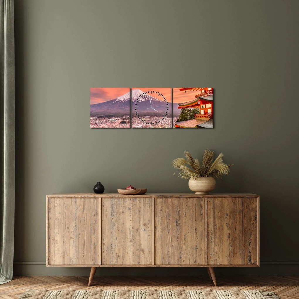 Tablou - Fujiyoshida, Japonia (cu ceas) (90x30 cm)
