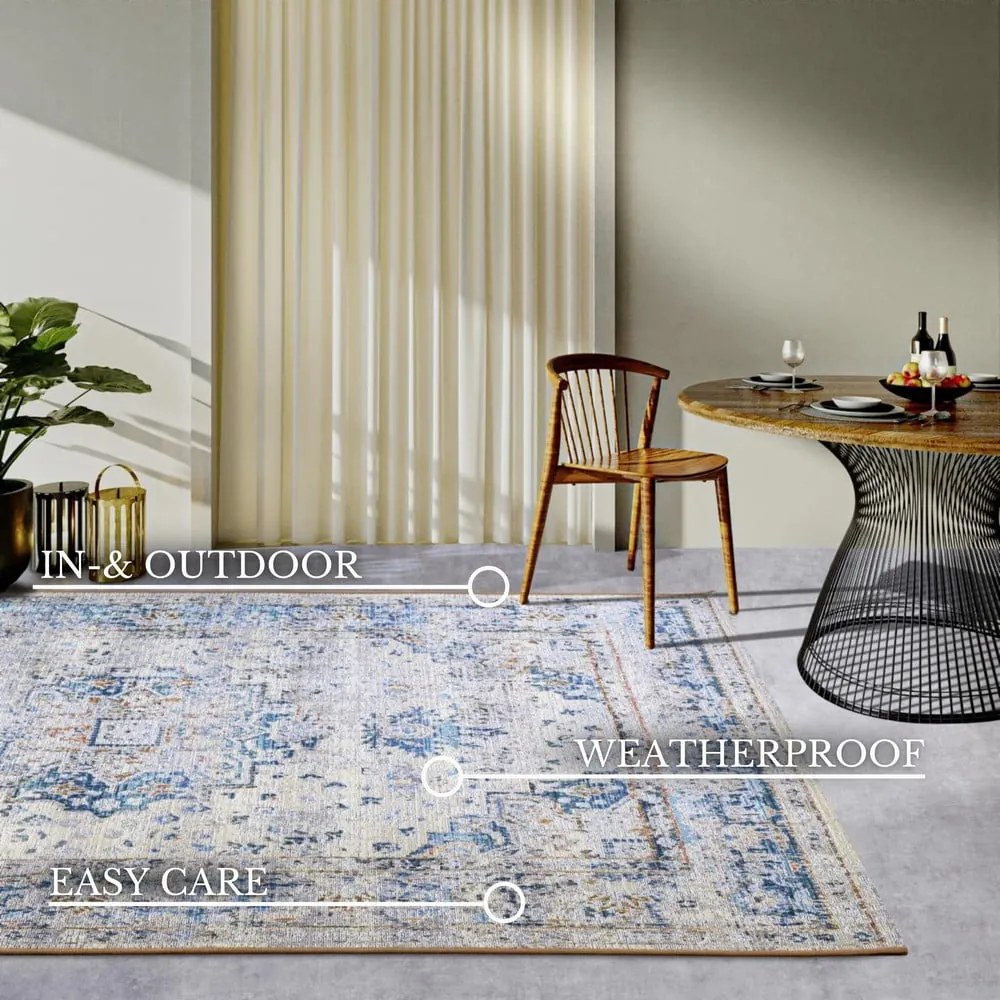 Covor de exterior albastru deschis 200x285 cm Rene – Villeroy&amp;Boch