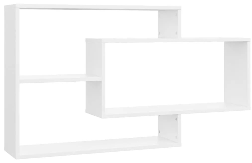Rafturi de perete, alb, 104x20x58,5 cm, pal