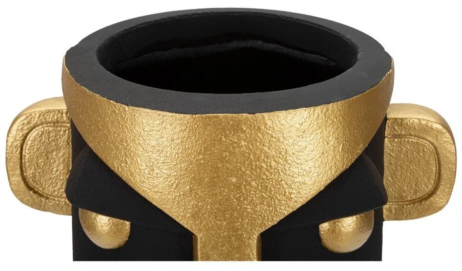 Vază negru-auriu din polirășină înaltă 40 cm Tribal – Mauro Ferretti