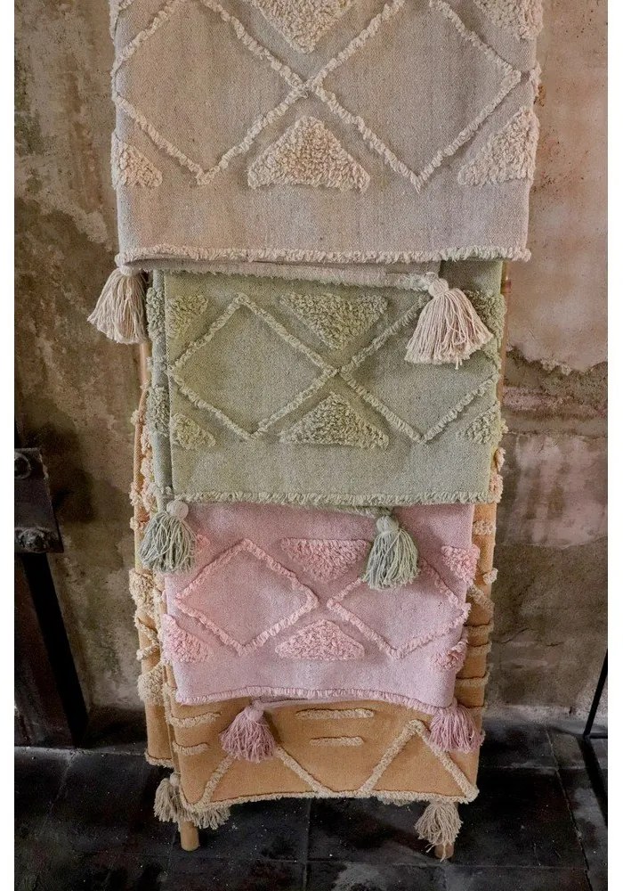 Covor alb lavabil/țesut manual din bumbac 140x200 cm Tribu Natural – Lorena Canals