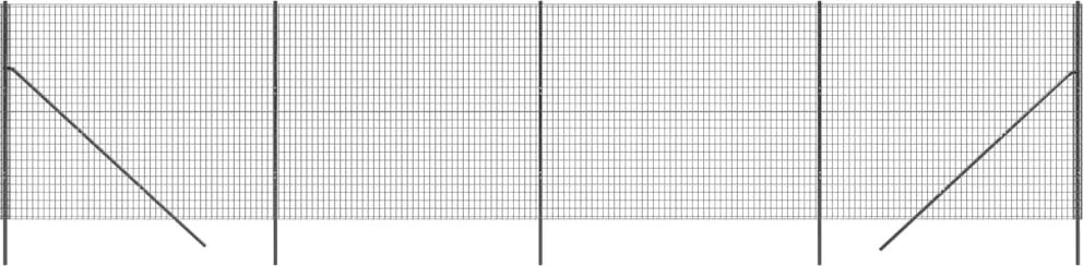 vidaXL Gard plasă de sârmă, antracit, 2x10 m, oțel galvanizat