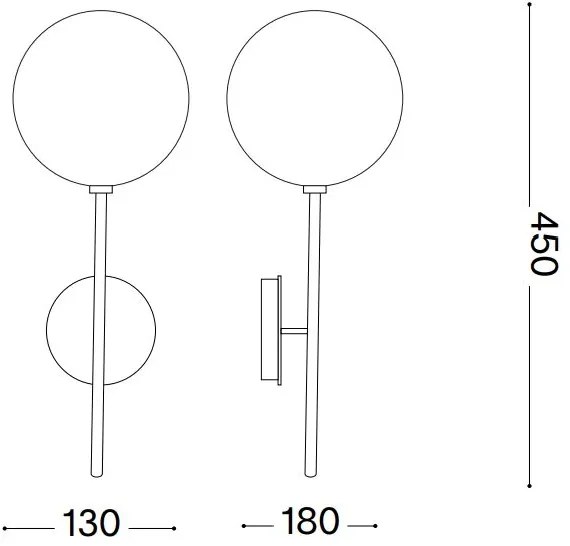 Lampă LED de perete Ideal Lux EQUINOXE 1xG4/2W/230V crom/fumuriu
