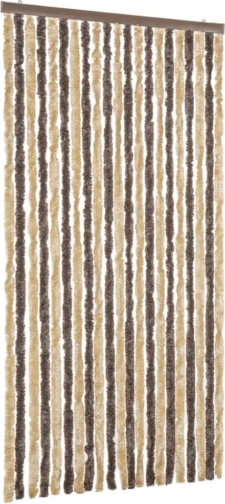 vidaXL Perdea pentru insecte, maro închis și bej, 90x220 cm, chenille