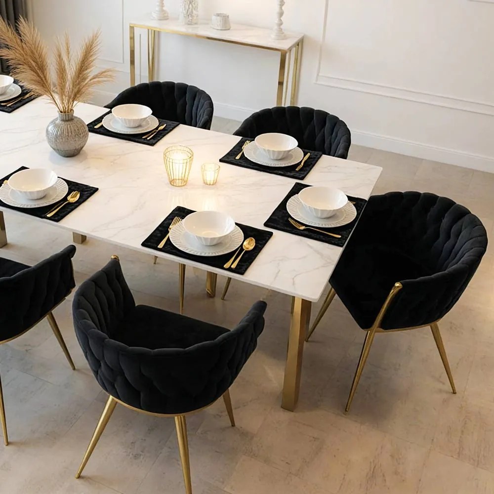 Scaune living catifea BUC 261 negre