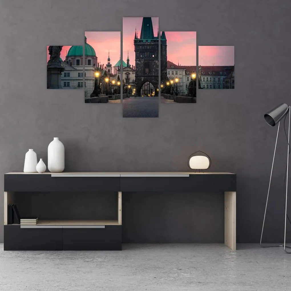 Tablou - Pe podul lui Carol,Praga (125x70 cm), în 40 de alte dimensiuni noi