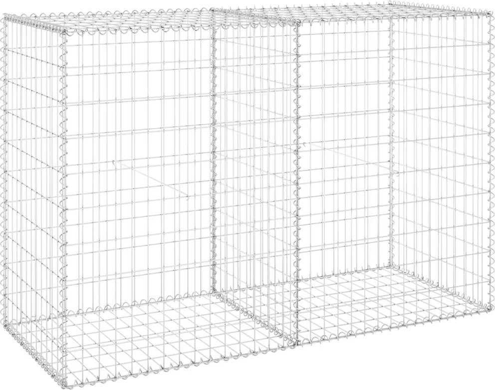 vidaXL Perete gabion cu capace, 150 x 60 x 100 cm, oțel galvanizat
