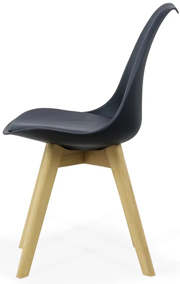 Scaun living cu cadru din lemn BUC 242 negru