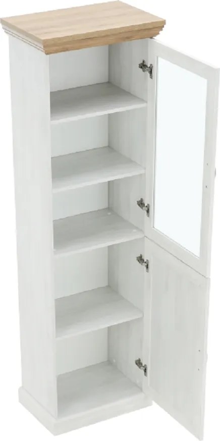 Vitrină, pin nordic/stejar sălbatic, ROYAL W1D
