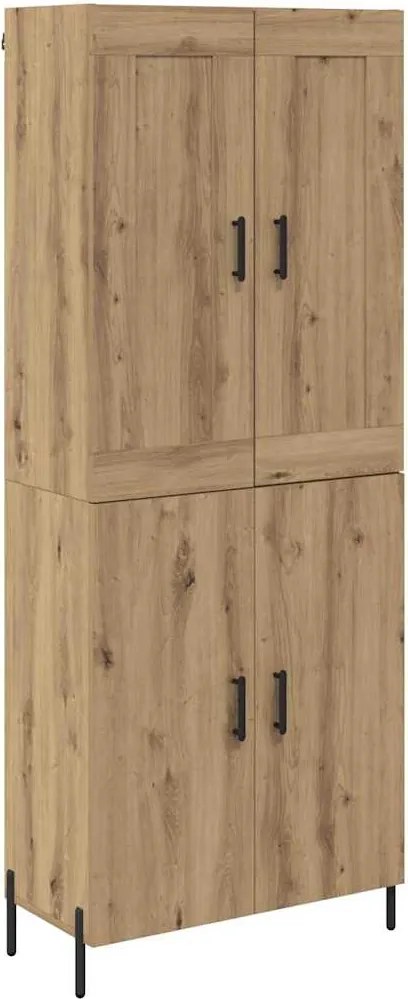 vidaXL Bufet 2 pcs Stejar Artizanal Lemn compozit