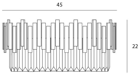 Plafonieră MAXLIGHT C0165 TREND 8xE14/40W/230V d. 45 cm auriu