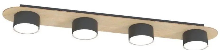 Plafonieră DIAZ 4xGX53/12W/230V negru/maro