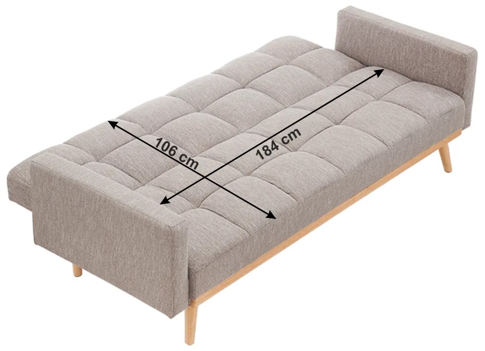 Canapea extensibilă, maro, MAVERA