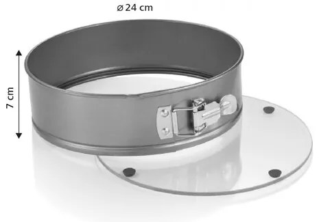 Tescoma Formă pentru tort cu fund de sticlă,demontabilă DELÍCIA, 24 cm, 24 cm