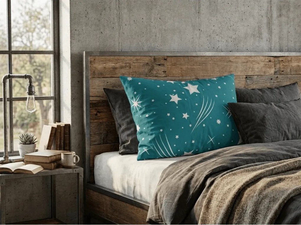 Fata de perna din policoton NIGHT SKY POLY 70x90 cm, turcoaz