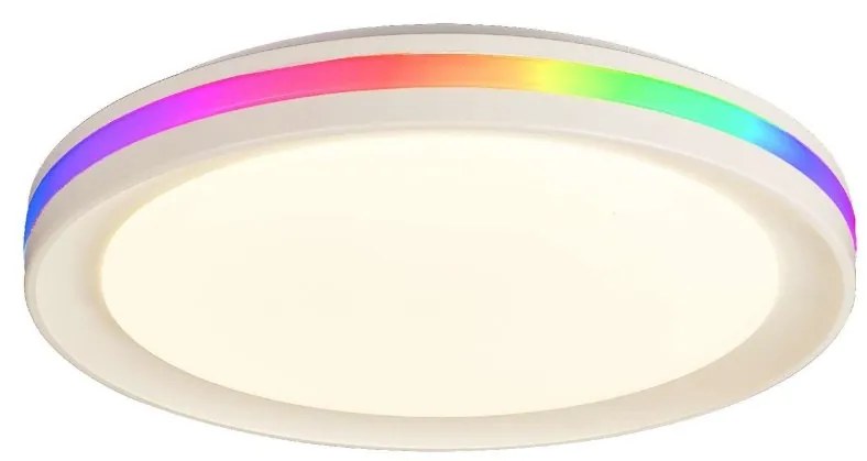 Plafoniera LED RGB dimabila cu telecomanda GAMER alba