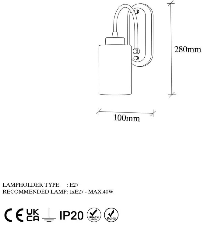Aplică de perete albă/aurie ø 10 cm Hemikilo – Opviq lights