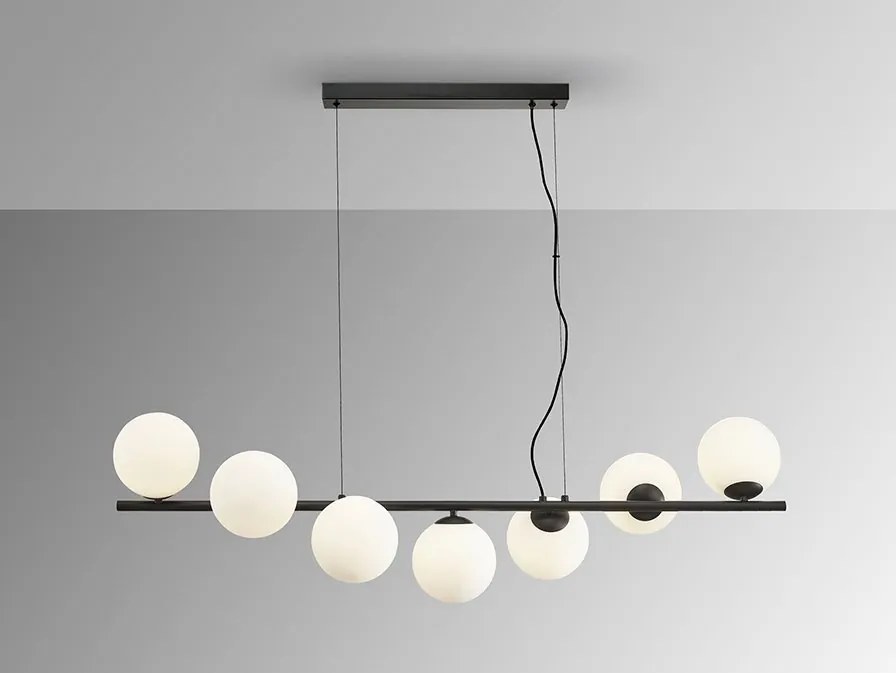 Lustra suspendata design modern Inoa negru/alb