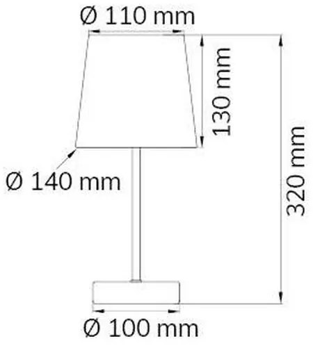 Lampă de masă CESENA 1xE14/42W/230V alb Wofi 832401060000