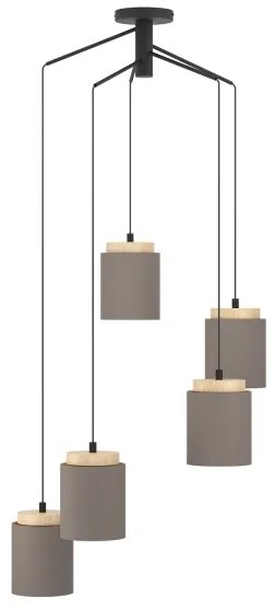 Eglo 99447 - Lustră suspendată cu cablu ALBARIZA 5xE27/40W/230V stil păianjen