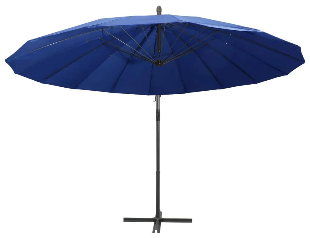 Umbrela de soare suspendata, albastru, 3 m, stalp de aluminiu Albastru