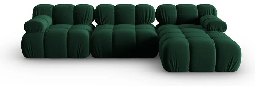 Canapea verde cu tapițerie din catifea 285 cm Bellis – Micadoni Home