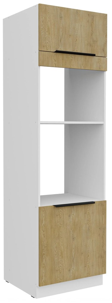 Dulap bucătărie pentru cuptor Carminia 60 DPM-210 2F (stejar cremona + alb). 1128082